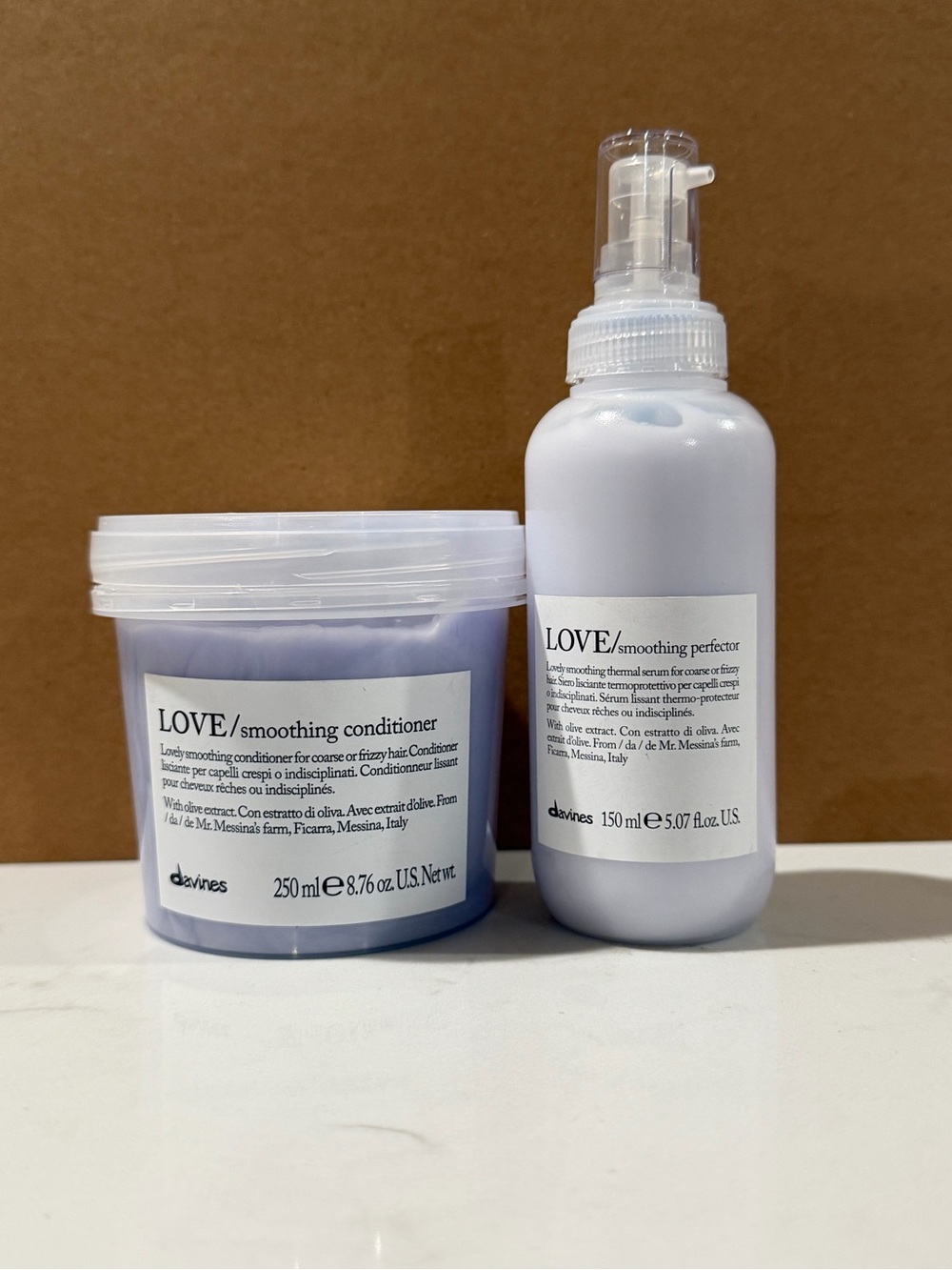 New & Authentic Davines LOVE Smoothing Conditioner 250ml & Perfector 150ml